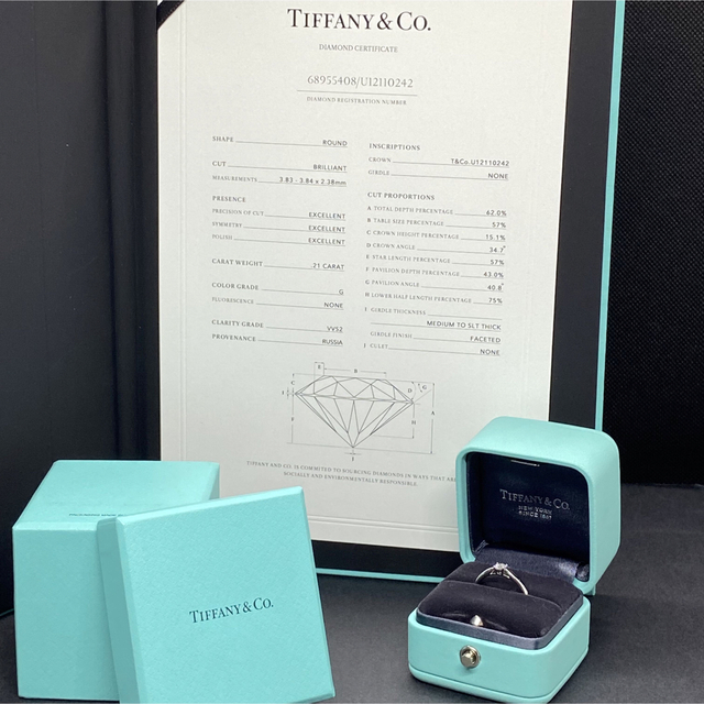 人気商品！】 Co. & Tiffany - 11号 D0.21ct ダイヤリング TIFFANY&Co