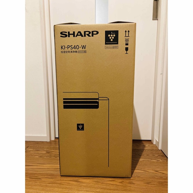 新品未開封】SHARP 加湿空気清浄機 KI-PS40-W プラズマクラスター