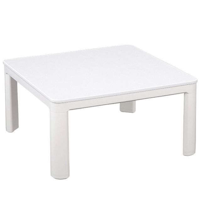 【色: ホワイト】[山善] カジュアル こたつ テーブル 75cm 正方形 一人