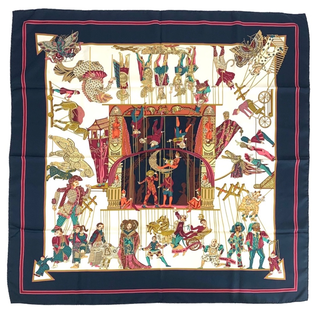 HERMES エルメス スカーフ カレ90 LE TEMPS des MARIONNETTES マリオ