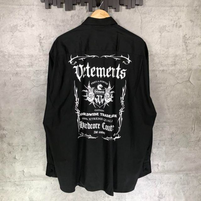 希少】VETEMENTS ドッキング ロングスリーブ ビッグシャツ M-