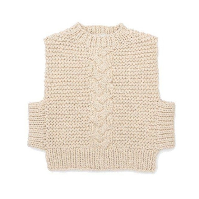 HYKE AW CABLE KNIT CROPPED VESTの通販 by shop|ハイクならラクマ