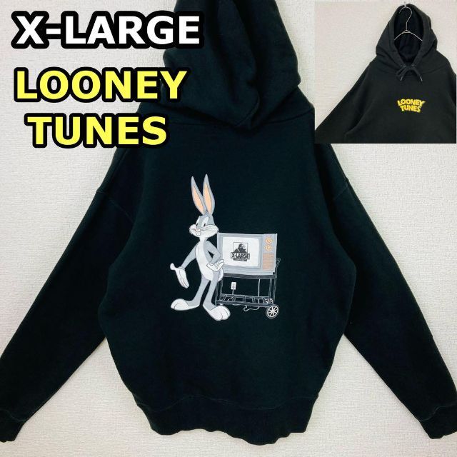 美品 x-large looney tunes コラボパーカー | フリマアプリ ラクマ