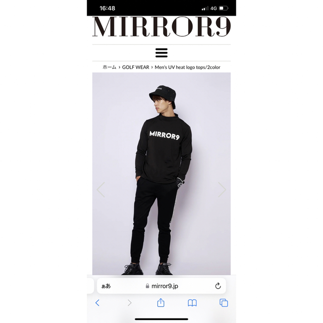 mirror9 ミラーナイン ゴルフウェア長袖UV heat logo tops