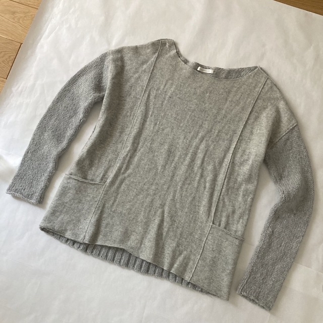 GALERIE VIE<ギャルリー ヴィー>切替デザイン ざっくりニット M 6