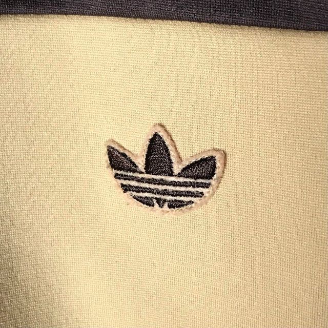極美品✨adidasトラックジャケットベージュ×ダークブラウンヴィンテージ復刻S