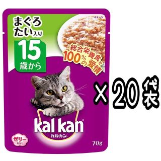 カルカンパウチ 20袋セット 総合栄養食 ゼリー仕立て まぐろ たい入り(ペットフード)