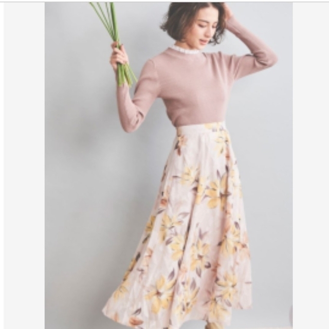 Noela(ノエラ)のNoela ノエラ カットジャガード花柄スカート レディースのスカート(ロングスカート)の商品写真