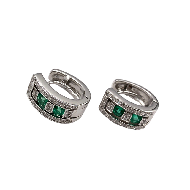 ダミアーニ DAMIANI ベルエポックダイヤ エメラルド ピアス レ
