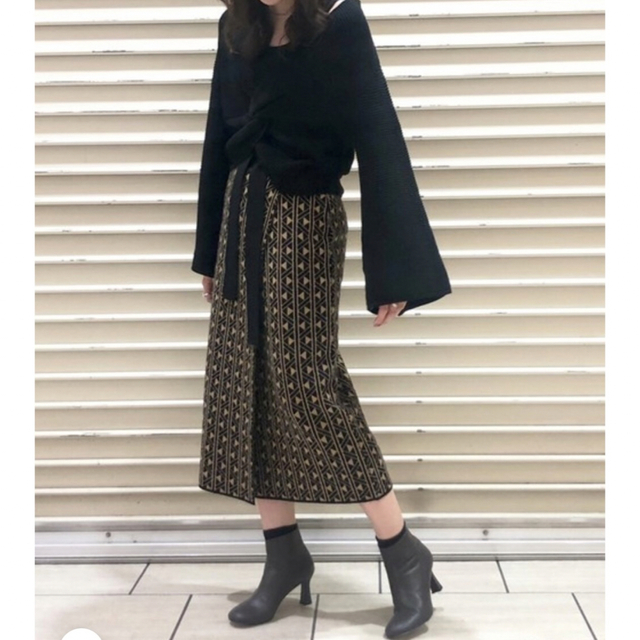 TAN CARVE WRAP SKIRTラップスカート 2