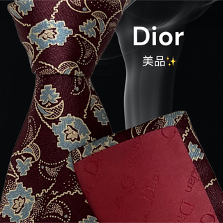 クリスチャンディオール(Christian Dior)の【高級ネクタイ✨️美品✨️】Christian Dior 赤紫系(ネクタイ)