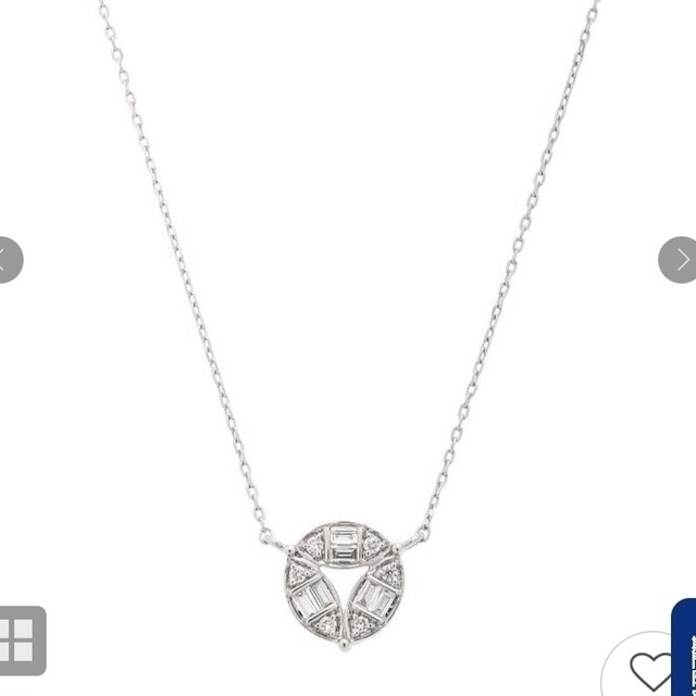Tetii K10WGダイヤモンドネックレス レディースのアクセサリー(ネックレス)の商品写真
