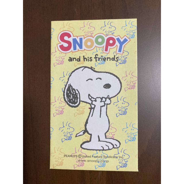 SNOOPY(スヌーピー)のスヌーピー　ポチ袋　４種８枚セット　メッセージカード入れ　ウッドストック エンタメ/ホビーのおもちゃ/ぬいぐるみ(キャラクターグッズ)の商品写真