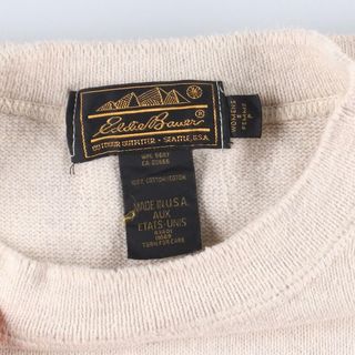 90年代 エディーバウアー Eddie Bauer チェック柄 コットンニットセーター メンズM ヴィンテージ /eaa312691