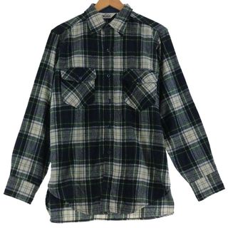 ウールリッチ(WOOLRICH)の古着 70年代 ウールリッチ WOOLRICH チェック柄 長袖 フランネルシャツ USA製 メンズL ヴィンテージ /eaa308380(シャツ)