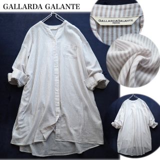 ガリャルダガランテ(GALLARDA GALANTE)のGALLARDA GALANTE ストライプ ロングシャツワンピース 羽織り(ロングワンピース/マキシワンピース)