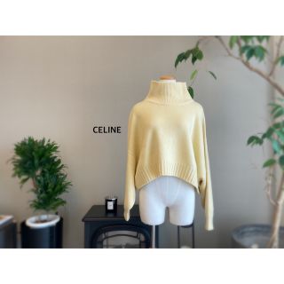 celine - 【3/4 削除】CELINE クロップド ハイネックセーター ペール ...