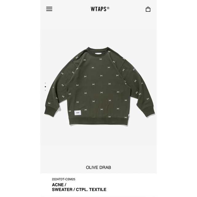 W)taps(ダブルタップス)のWTAPS 22AW ACNE / SWEATER / CTPL size L メンズのトップス(スウェット)の商品写真