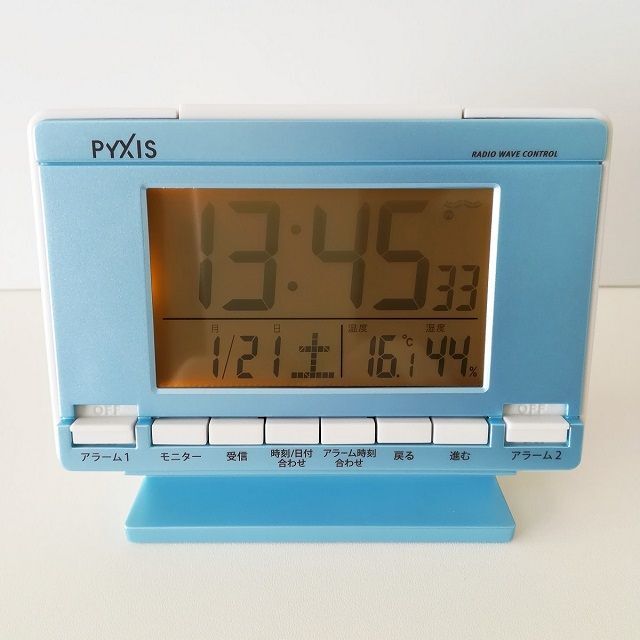 SEIKO - SEIKO PYXIS 目覚まし時計 電波時計 置き時計 温湿度計