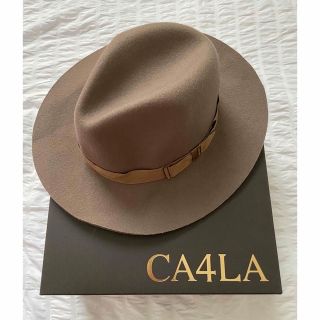 カシラ(CA4LA)のCA4LA【即納】カシラ ハット つば広 中折れ帽 グレージュ ベージュ 帽子(ハット)