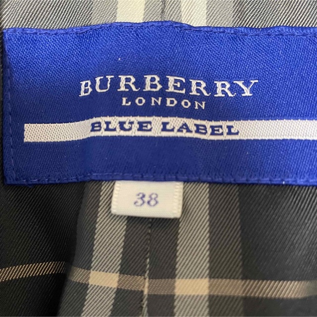 BURBERRY BLUE LABEL(バーバリーブルーレーベル)のBURBERRY BLUE LABEL キルティング　ベロア　ダブルライダース レディースのジャケット/アウター(ライダースジャケット)の商品写真