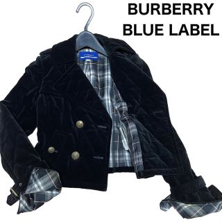 バーバリーブルーレーベル(BURBERRY BLUE LABEL)のBURBERRY BLUE LABEL キルティング　ベロア　ダブルライダース(ライダースジャケット)