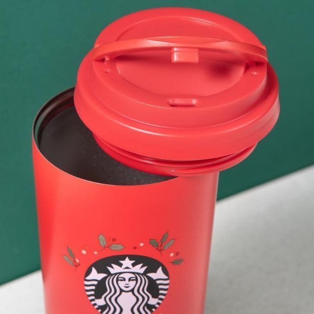 スターバックス ★ ステンレス キャット エルマ タンブラー レッド クリスマス