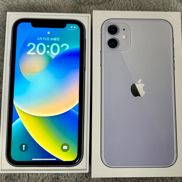 スマートフォン本体 Apple iPhone11 SIMフリー 128GB パープル 16500円