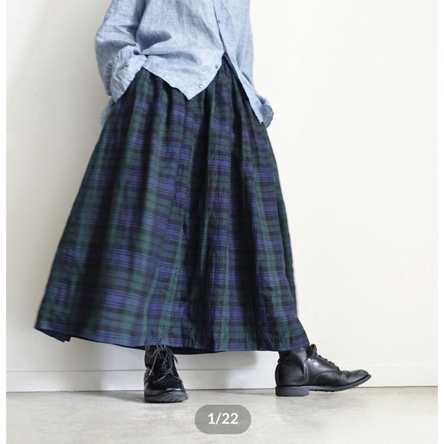 ichi(イチ)のichi  リネンタータンスカート レディースのスカート(ロングスカート)の商品写真