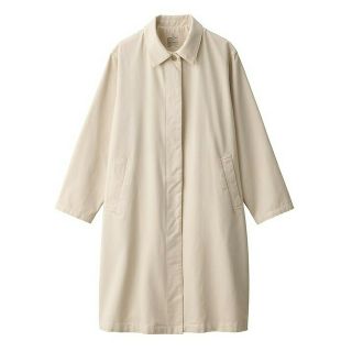 ムジルシリョウヒン(MUJI (無印良品))の≪新品≫  無印良品 木の実から作ったカポック混 ステンカラーコート／生成／Ｌ(ロングコート)