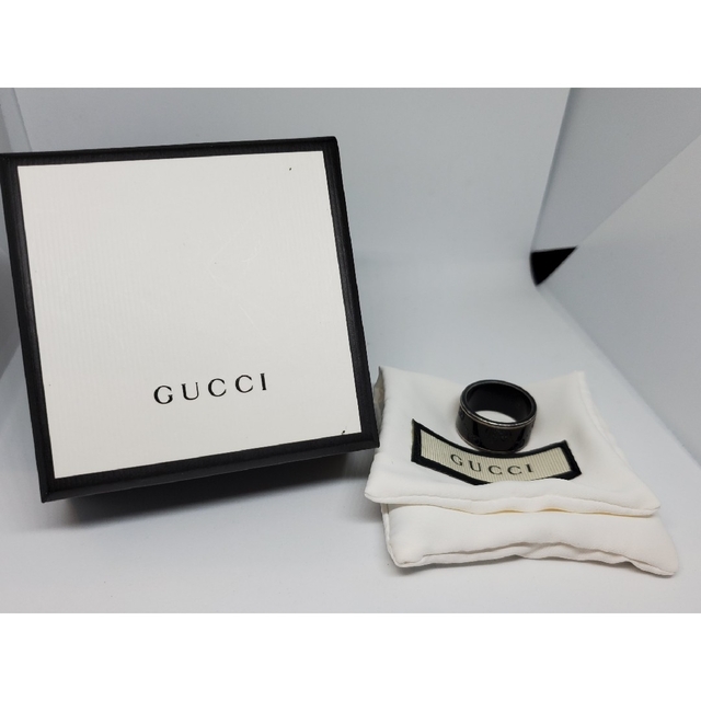 在庫有り即日出荷 【廃盤中古品】GUCCI アイコンリング ホワイト