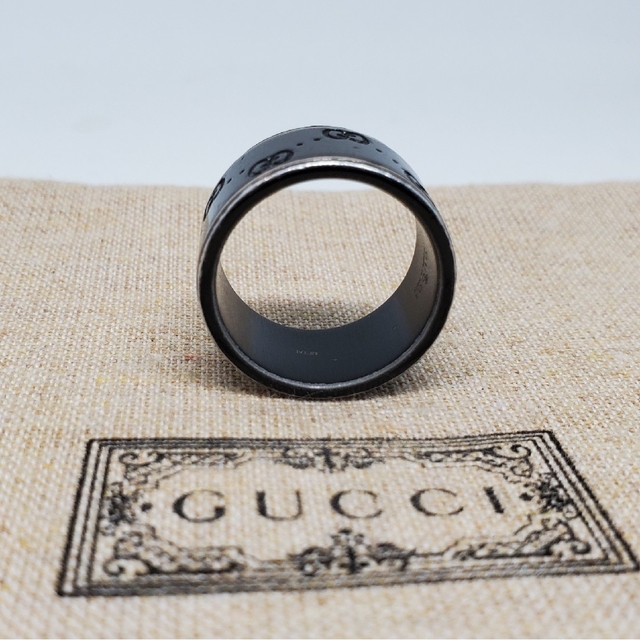 Gucci - 【廃盤中古品】GUCCI アイコンリング ホワイトゴールド