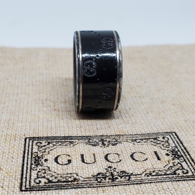 Gucci - 【廃盤中古品】GUCCI アイコンリング ホワイトゴールド