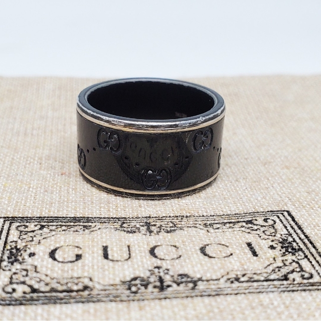 在庫有り即日出荷 【廃盤中古品】GUCCI アイコンリング ホワイト