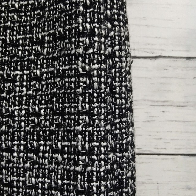 新品！　YOKOさんコラボ　ツイードロングスカート　白✕黒　Ｌ レディースのスカート(ロングスカート)の商品写真