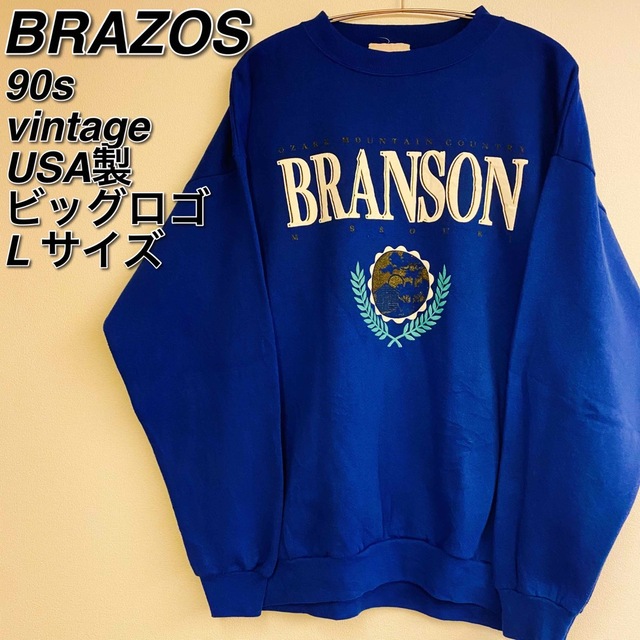 【レア美品】90sスウェット vintageトレーナー USA製L ビッグロゴ