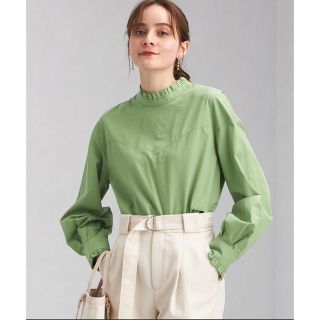 ユナイテッドアローズグリーンレーベルリラクシング(UNITED ARROWS green label relaxing)のgreen label relaxing ブロードスタンド フリルネックブラウス(シャツ/ブラウス(長袖/七分))