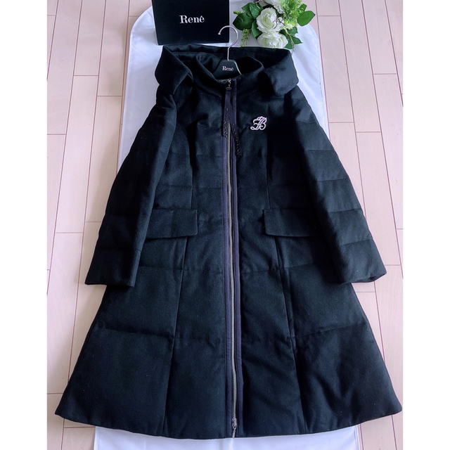 Rene 25万最高級カシミヤダウンコート36 極美品 foxey | wise.edu.pk