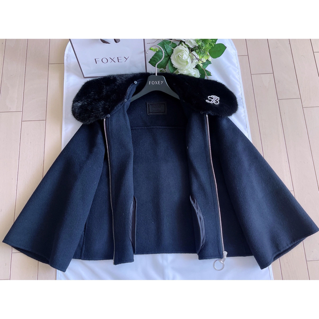 FOXEY 40万2020年ミンク襟カシミヤジャケット38極美品 Rene