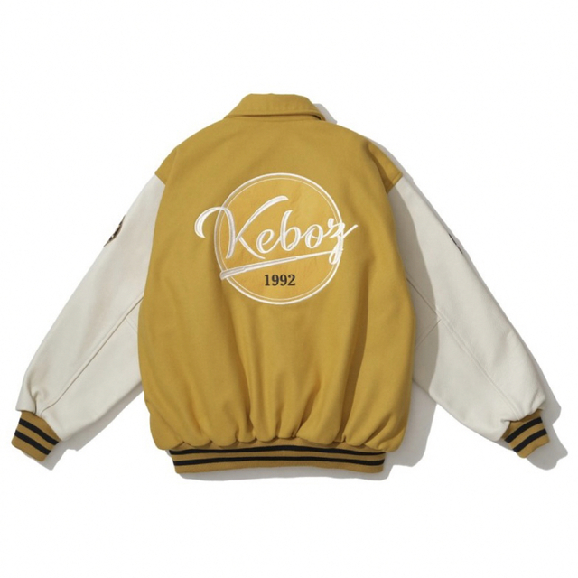 KEBOZ MELTON & LEATHER VARSITY JACKET 1