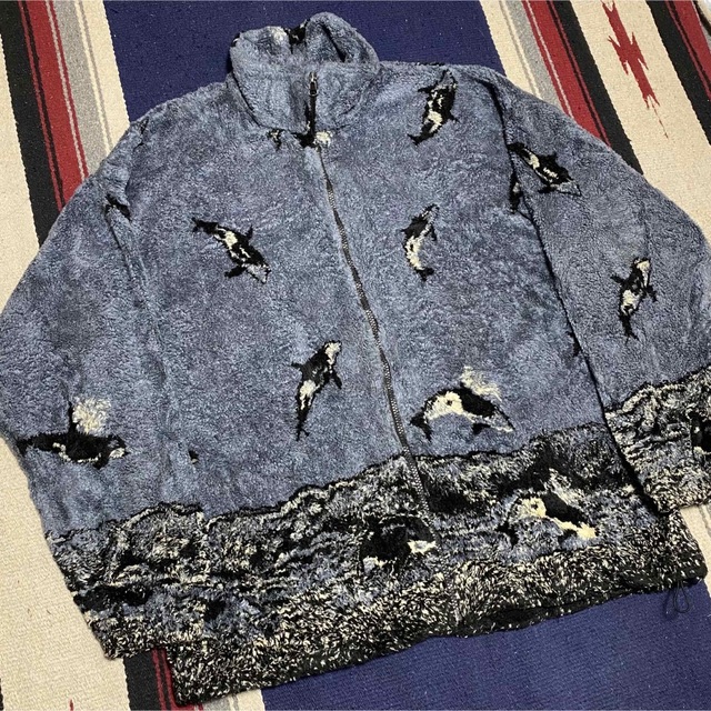 90s MAZMANIA マズマニア パイナップル fleece jacket