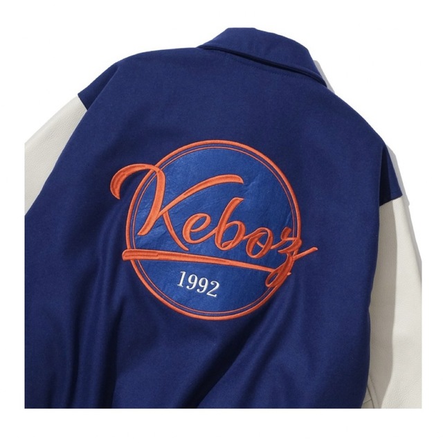 KEBOZ MELTON & LEATHER VARSITY JACKET 2