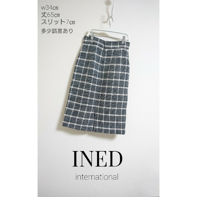 INED(イネド)のINED チェックタイトスカート PONTETORTO レディースのスカート(ひざ丈スカート)の商品写真