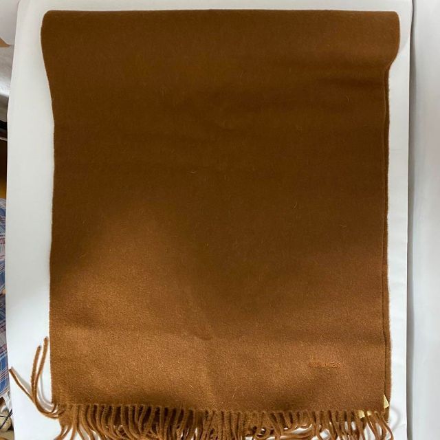 HERMES】 エルメス カシミヤ マフラー ショール 茶 ブラウン 良品