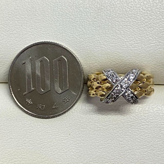 K18Pt900 天然ダイヤモンドリング D0.21ct サイズ11号 コンビ fuecys.org