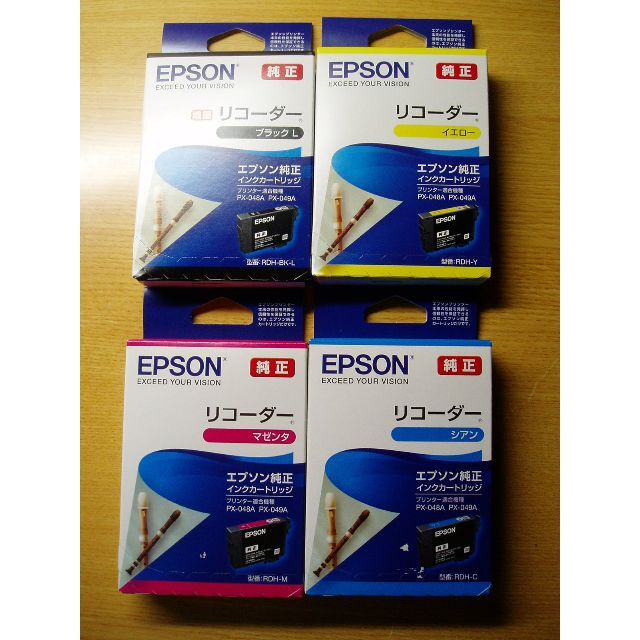 【純正品 黒増量】EPSON インクカートリッジ RDH-4CL 4色パック