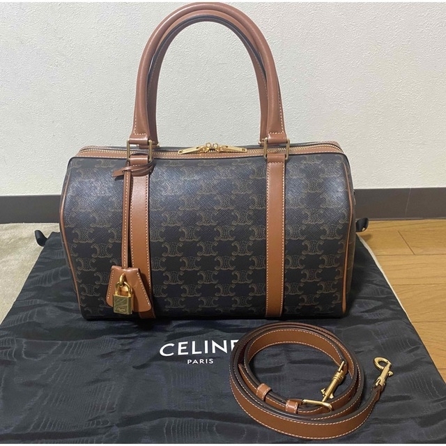 在庫一掃】 celine 美品 セリーヌ トリオンフ キャンバス&カーフ