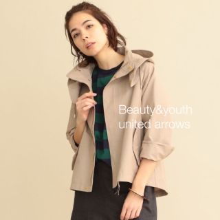 ビューティアンドユースユナイテッドアローズ(BEAUTY&YOUTH UNITED ARROWS)のビューティーアンドユース グログランフードマウンテンパーカー BEIGE 【S】(マウンテンパーカー)