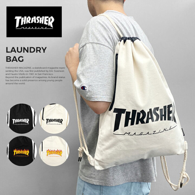 THRASHER ナップサック ジムサック リュック バッグ