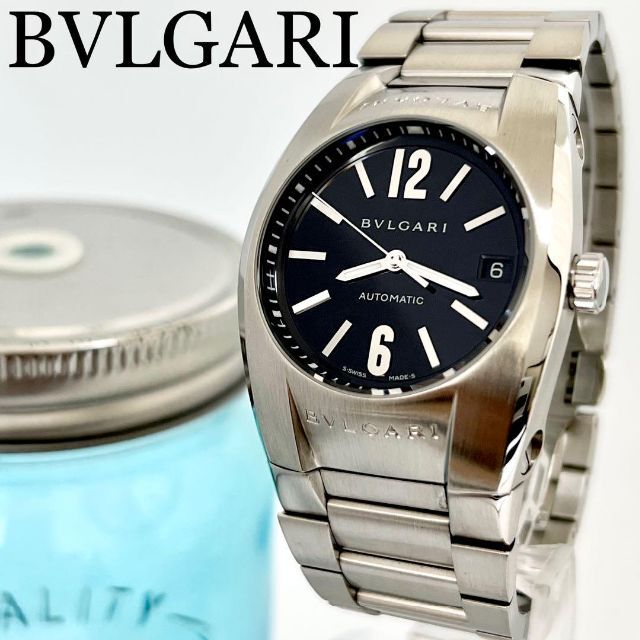 BVLGARI - 258 BVLGARI ブルガリ時計　メンズ腕時計　箱付き　自動巻き時計　美品